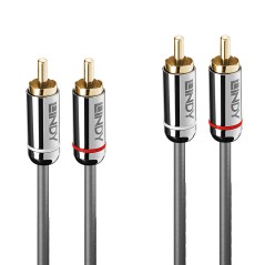 High-Quality Lindy 3M Dual Phono Cable Cromo - 35347 for Superior Audio Experience
